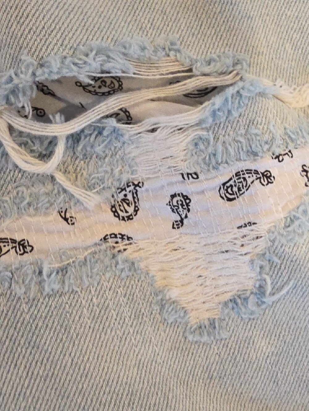 KanCan Light Blue Distressed Denim Shorts - Picture 8 of 14